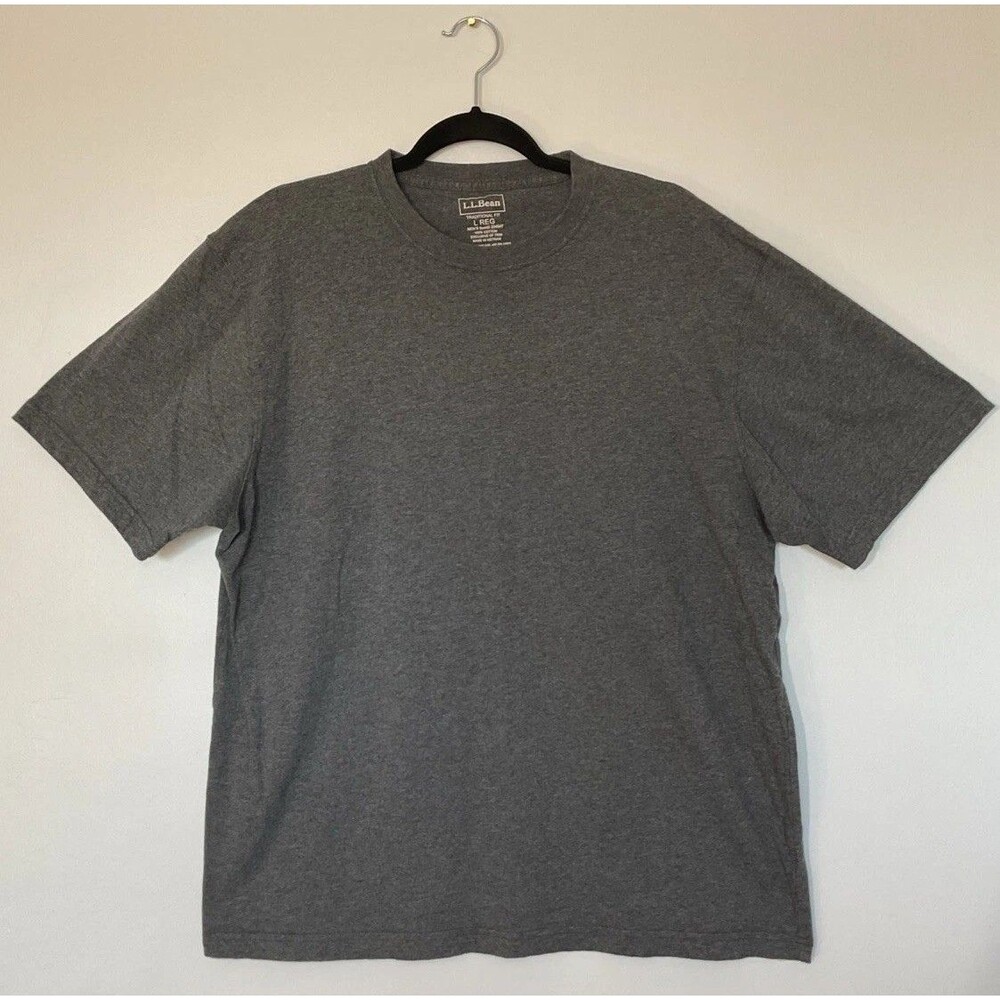 LL Bean Carefree Unshrinkable Tee Traditional Fit Short-Sleeve Size L